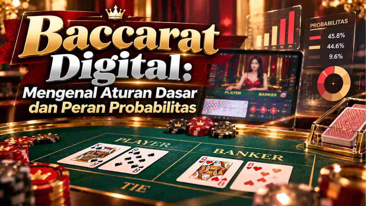 Ilustrasi artikel Baccarat Digital: Mengenal Aturan Dasar dan Peran Probabilitas