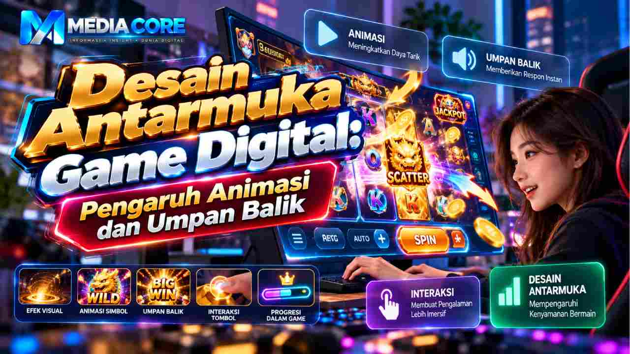 Ilustrasi artikel Desain Antarmuka Game Digital: Pengaruh Animasi dan Umpan Balik