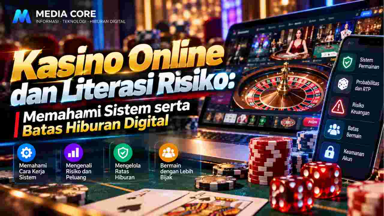 Ilustrasi artikel Kasino Online dan Literasi Risiko: Memahami Sistem serta Batas Hiburan Digital