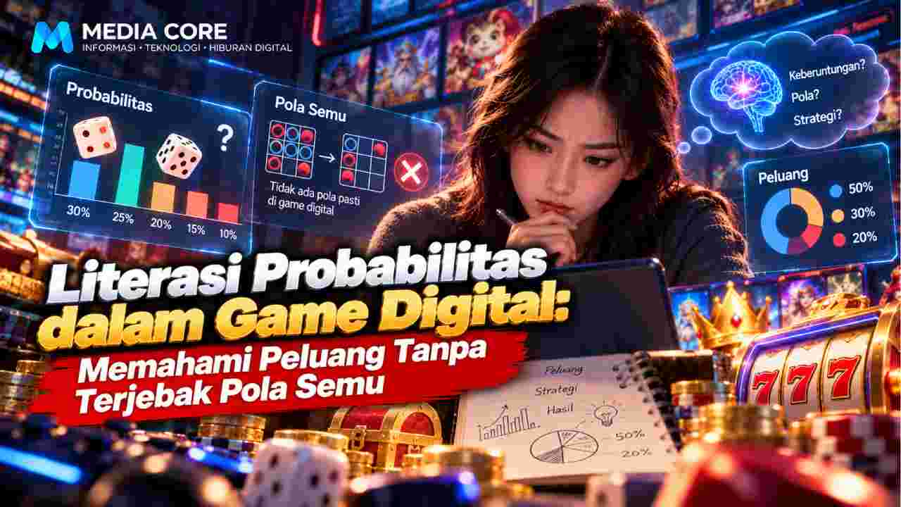 Ilustrasi artikel Literasi Probabilitas dalam Game Digital: Memahami Peluang Tanpa Terjebak Pola Semu