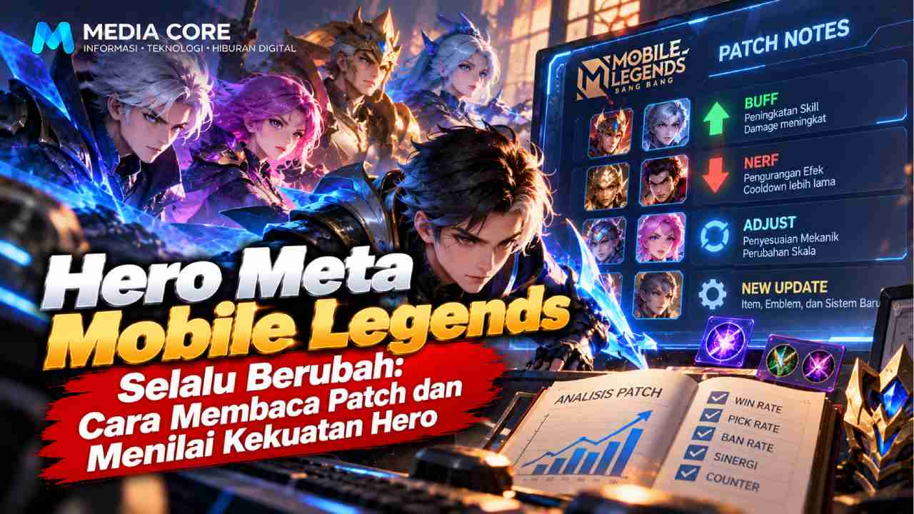 Ilustrasi artikel Hero Meta Mobile Legends Selalu Berubah: Cara Membaca Patch dan Menilai Kekuatan Hero